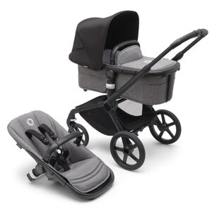 Bugaboo Fox 5 kомплект коляски Black/Grey Melange, Midnight Black - Bugaboo