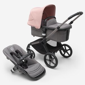 Bugaboo Fox 5 kомплект коляски Graphite/Grey Melange, Morning Pink - Bugaboo