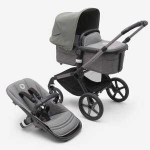 Bugaboo Fox 5 kомплект коляски Graphite/Grey Melange, Forest Green - Bugaboo