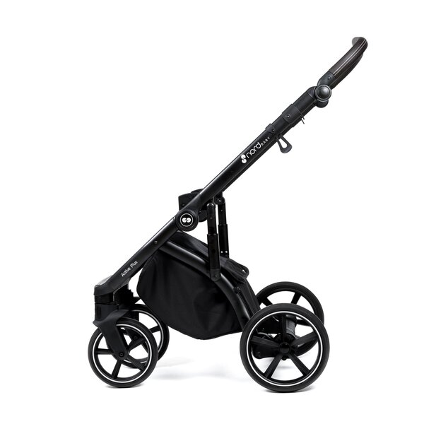 Nordbaby Active Plus vankrikomplekt Sea Green, raamiga Onyx Dark Brown - Nordbaby