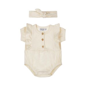 Dirkje 1 pce babysuit ss + headband - Dirkje