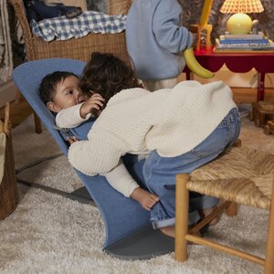 BabyBjörn bouncer Bliss, Blue, Woven/Melange - BabyBjörn