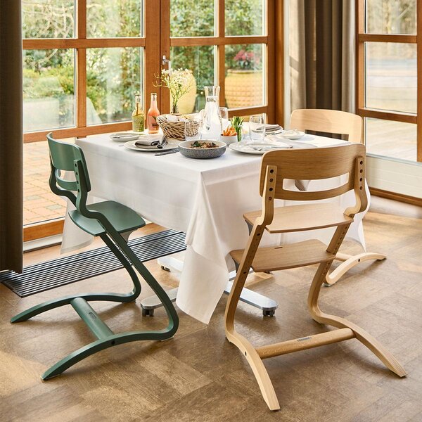 Leander Louie highchair wo. safety bar, Sage Green - Leander