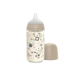 Suavinex klaasist lutipudel 240ml Wonderland, Beige - Suavinex