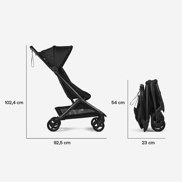 Bugaboo Butterfly 2 прогулочная коляска Black/Desert Taupe - Bugaboo