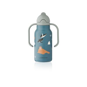 Liewood Kimmie Water Bottle 250ml, Arctic Sea / Ocean view - Liewood