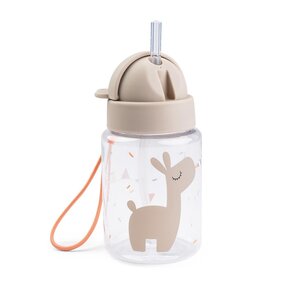 Done by Deer krūzīte ar salmiņu 280ml, Tiny farm Sand - Done by Deer