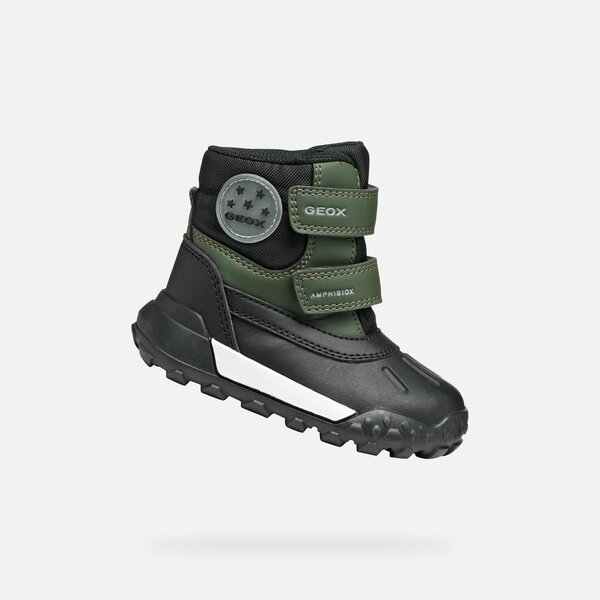 Geox boots B trekkyup Dk Green/Black - Geox