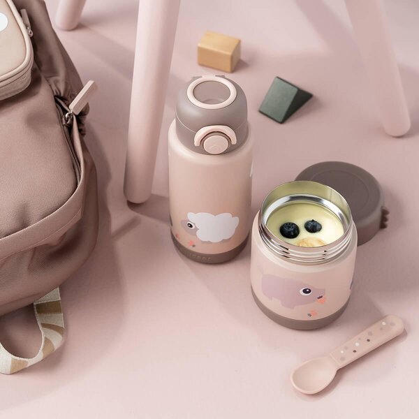 Done by Deer Insulated food jar Tiny farm 300 ml Powder - Done by Deer