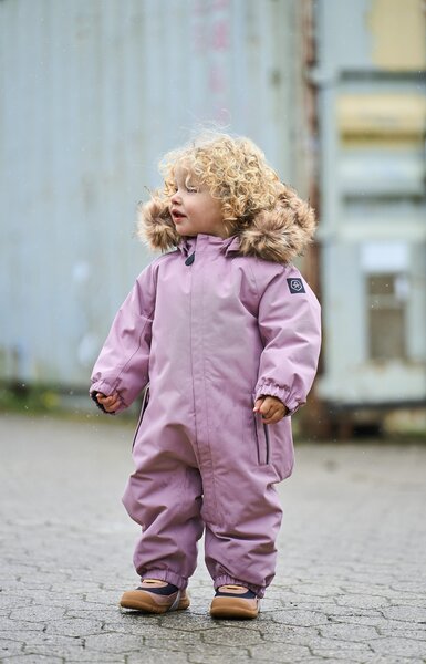 Color Kids Baby Coverall W. Fake Fur - Color Kids