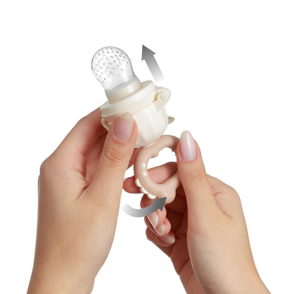 BabyOno Twist-out baby food feeder Dino Beige - BabyOno