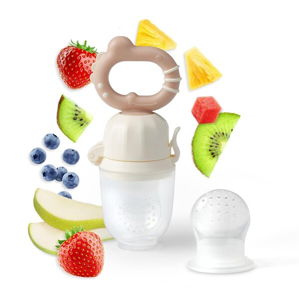 BabyOno Twist-out baby food feeder Dino Beige - BabyOno