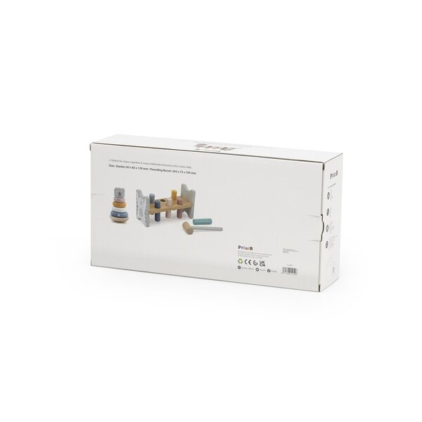 PolarB деревянная игрушка Stacking and Pounding Set - PolarB