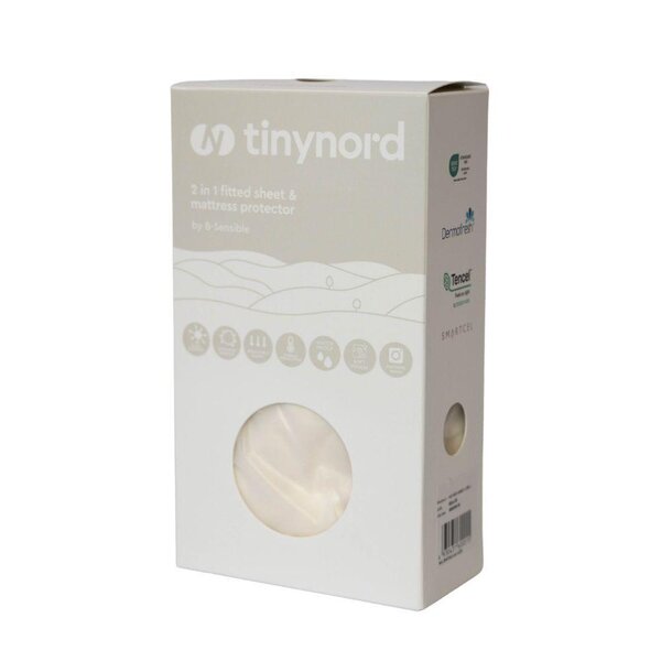 Tinynord 2in1 Fitted Sheet & Protector 60x120cm, Arran - Tinynord