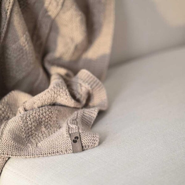 Nordbaby knitted merino blanket 75x100cm, Meriia Beige - Nordbaby