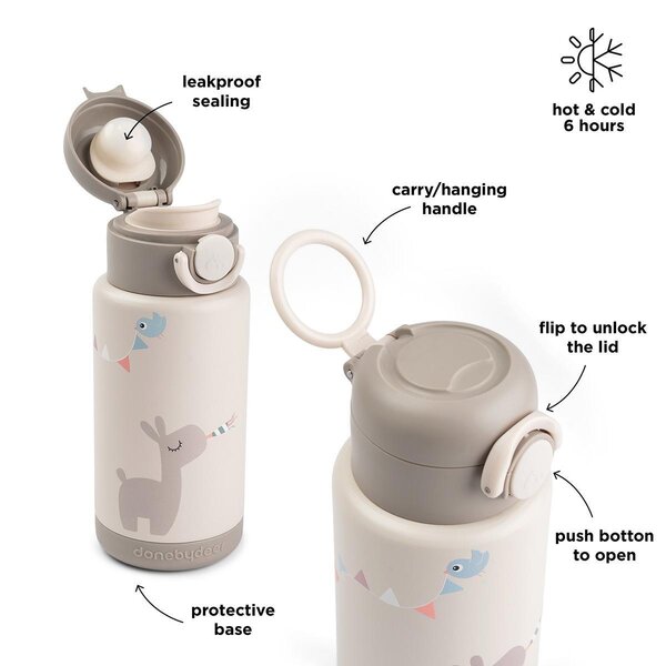 Done by Deer Insulated bottle 340ml, Celebration Sand - Done by Deer