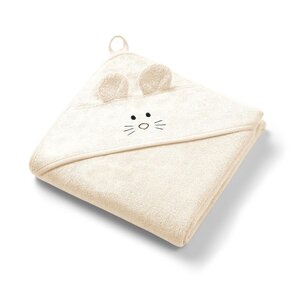 BabyOno bambusest kapuutsiga vannirätik 100x100cm Beige - BabyOno