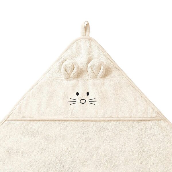 BabyOno bambusest kapuutsiga vannirätik 100x100cm Beige - BabyOno