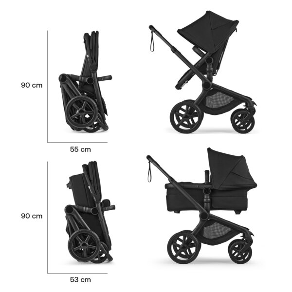 Bugaboo Fox 5 Renew 2in1 vankrikomplekt Graphite/Heritage Black,Dusty Pink - Bugaboo
