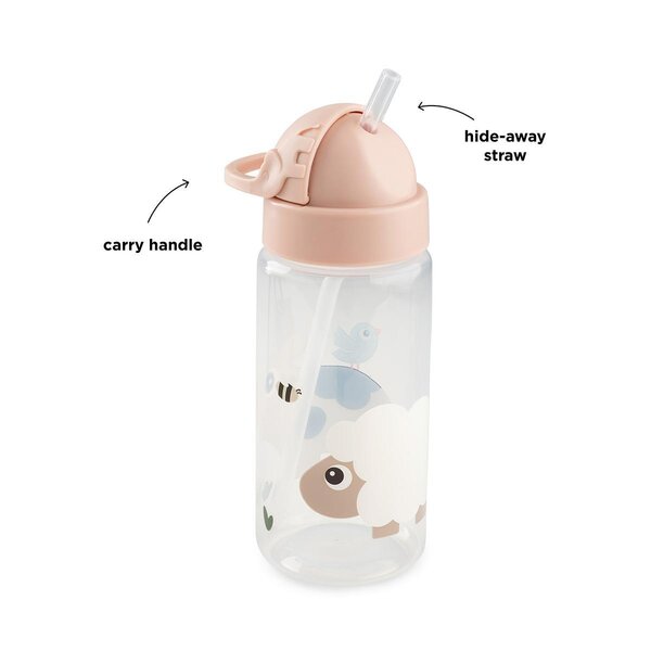 Done by Deer бутылочка с соломинкой Tiny farm 350 ml Powder - Done by Deer