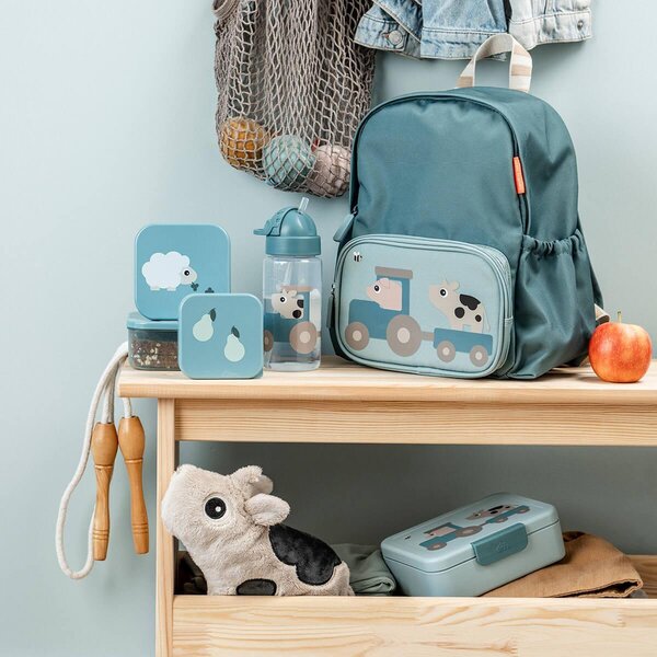 Done by Deer kõrrega joogipudel Tiny farm 350 ml Blue - Done by Deer