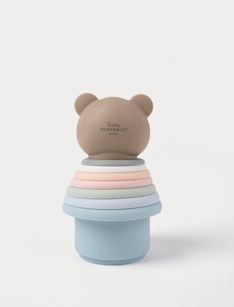 Teddykompaniet silicone stacking toy 27cm, Teddy bear - Teddykompaniet