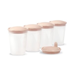 BabyOno beebitoidu säilitusnõud 4tk, Beige - BabyOno