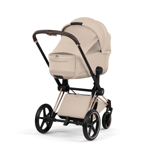 Cybex Priam Style stroller set Cozy Beige,Frame Chrome Brown- Style Collection - Cybex