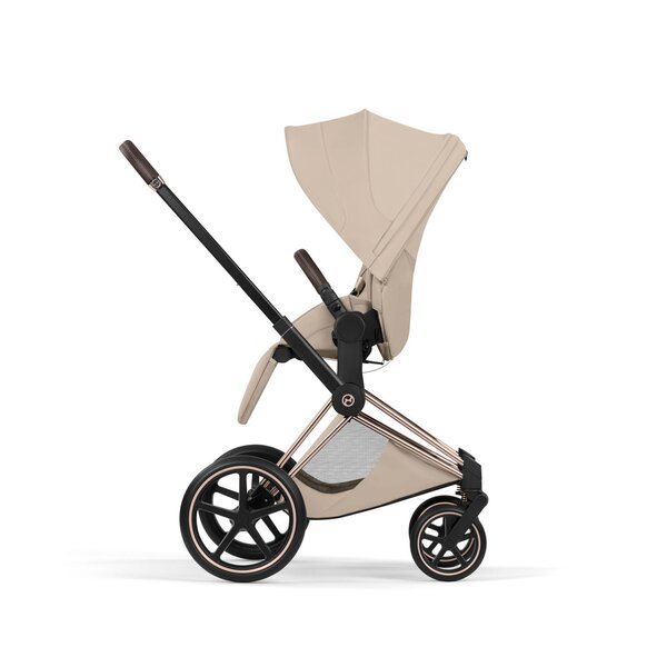 Cybex Priam Style stroller set Cozy Beige,Frame Chrome Brown- Style Collection - Cybex
