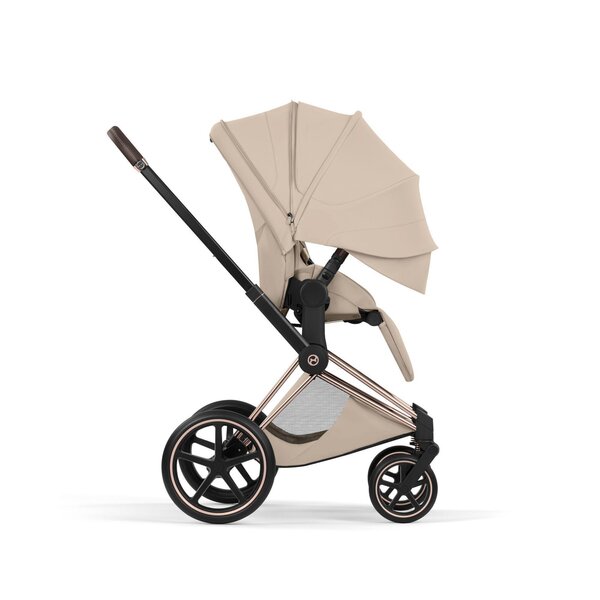 Cybex Priam Style stroller set Cozy Beige,Frame Chrome Brown- Style Collection - Cybex