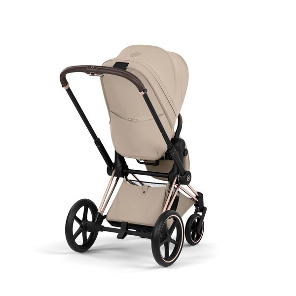 Cybex Priam Style stroller set Cozy Beige,Frame Chrome Brown- Style Collection - Cybex