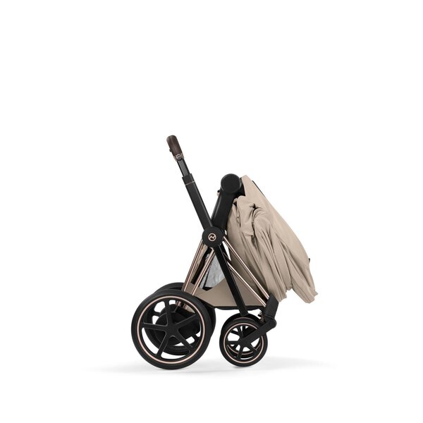 Cybex Priam Style stroller set Cozy Beige,Frame Chrome Brown- Style Collection - Cybex