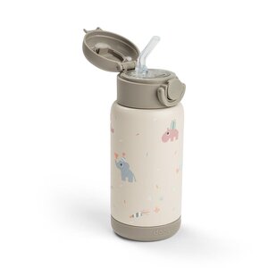 Done by Deer Insulated straw bottle Celebration 340ml Sand - Nuvita