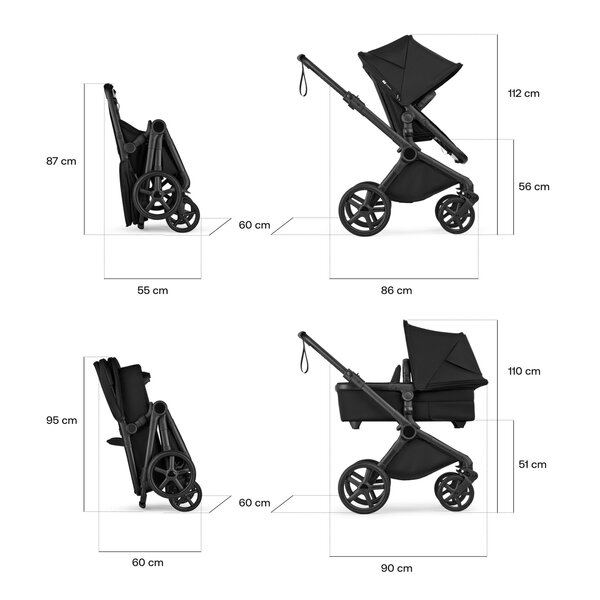 Bugaboo Cub 2in1 vankrikomplekt Black/Desert Taupe - Bugaboo
