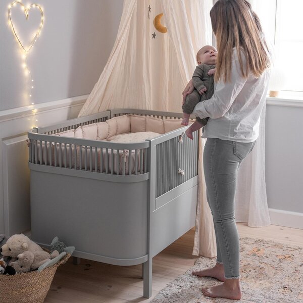 Sebra võrevoodi 2in1, Stone Grey - Sebra