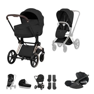 Cybex Priam Style Fold Cot 3in1 Travel System Bundle  - Cybex