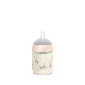 Suavinex klaasist lutipudel 120ml, Bunny Pink - Suavinex