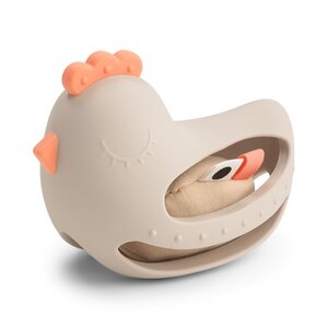 Done by Deer Grip & teether toy with rattle, Clucky Sand - Done by Deer