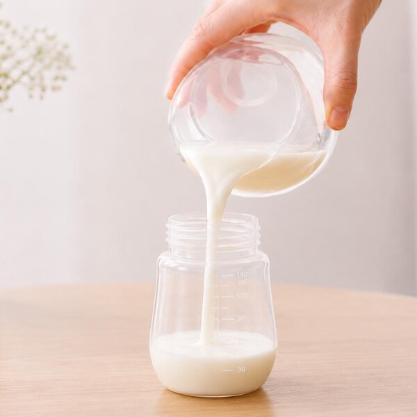 BabyOno Silicone breast pump collector Beige - BabyOno