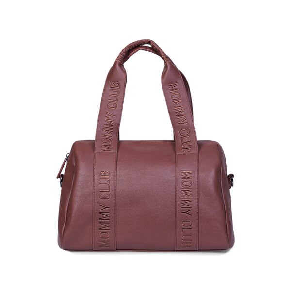 Childhome Mommy Club Nursery Bag Vegan Leather Dark Brown - Childhome