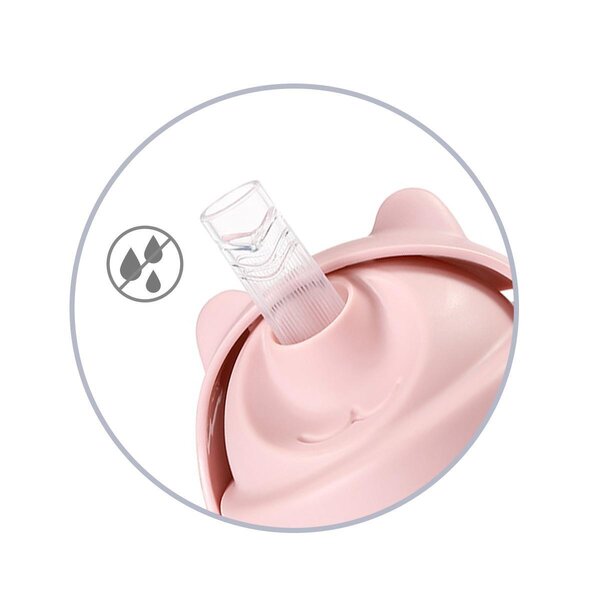 BabyOno бутылочка с соломинкой 270ml, Pink - BabyOno
