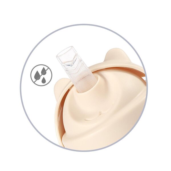 BabyOno бутылочка с соломинкой 270ml, Beige - BabyOno