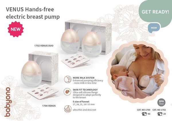 BabyOno Venus Duo double hands-free electric breast pump - BabyOno